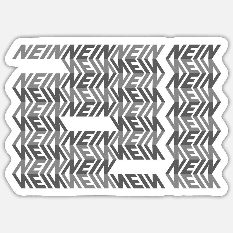 NON, version sombre Sticker taille S (10 x 10 cm)