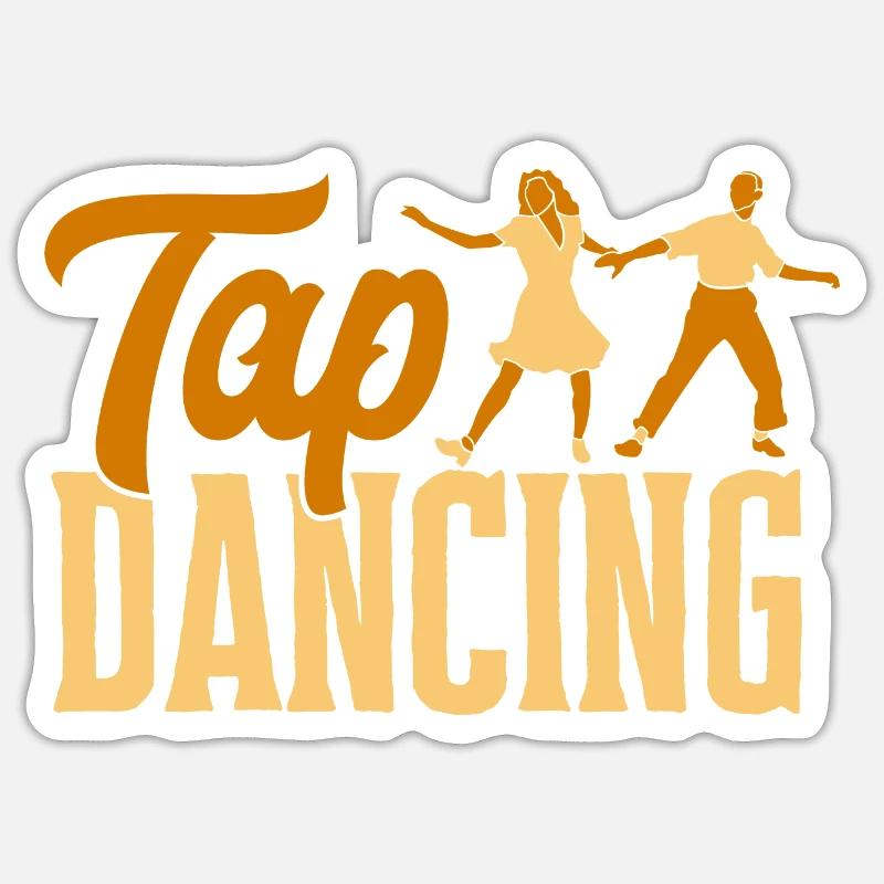 Stepptanzlehrer Stepptänzer Stepptanz - Sticker Größe S (10 x 10 cm) - Mattweiß