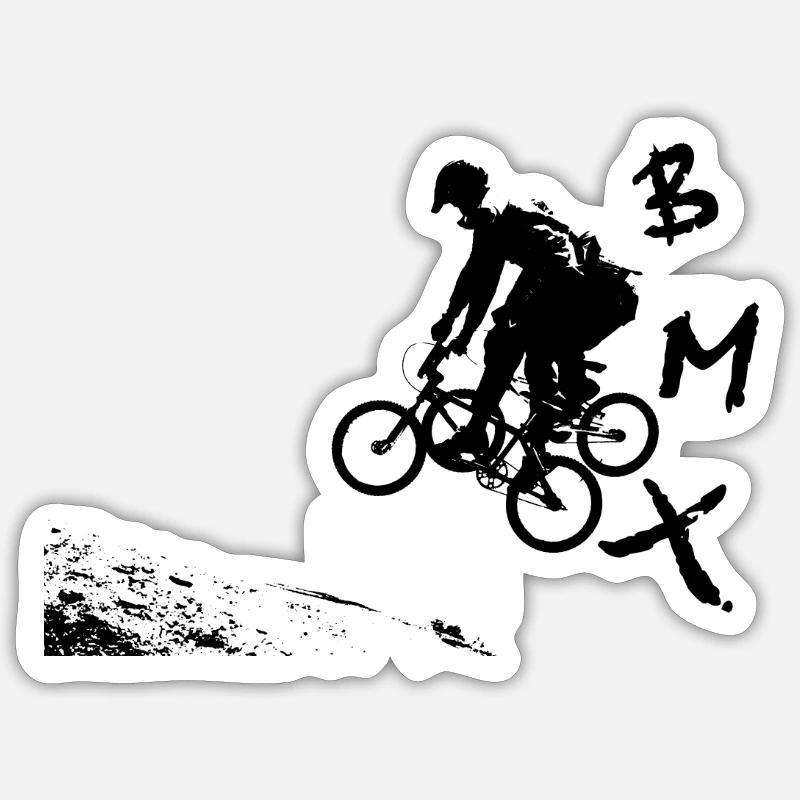 BMX (BMK) - Sticker Größe S (10 x 10 cm) - Mattweiß
