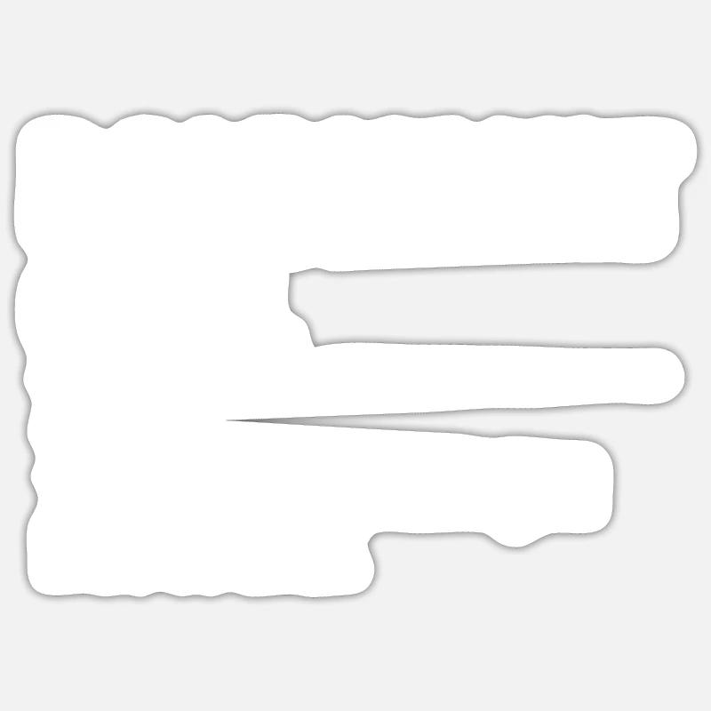 Cadeau de perchiste - Sticker taille S (10 x 10 cm) - blanc mat