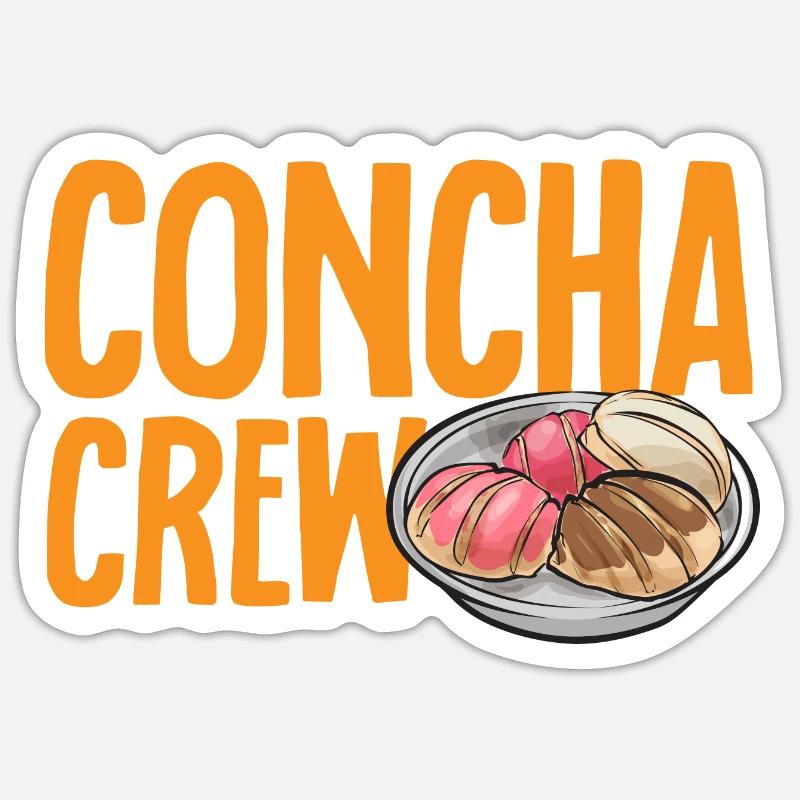 Concha Hispanic Mexican Pan Dulce Sticker size S (10 x 10 cm)