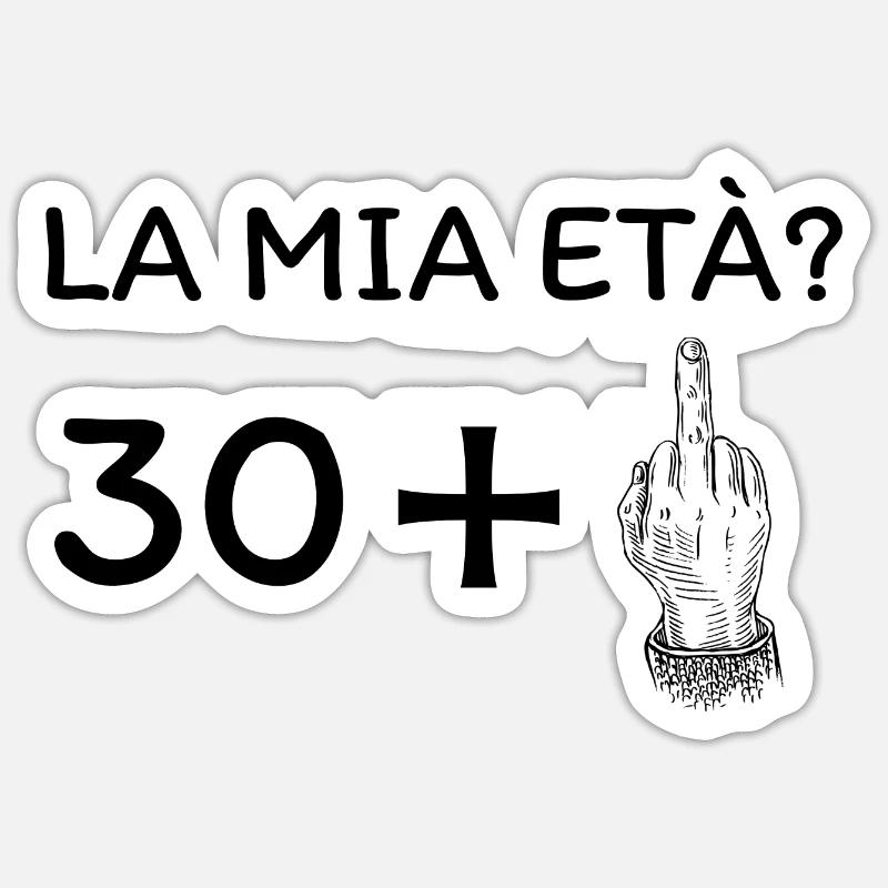 Mon âge 31 ans - Sticker taille S (10 x 10 cm) - blanc mat