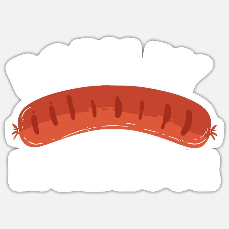 BBQ - Sticker size S (10 x 10 cm) - white matte