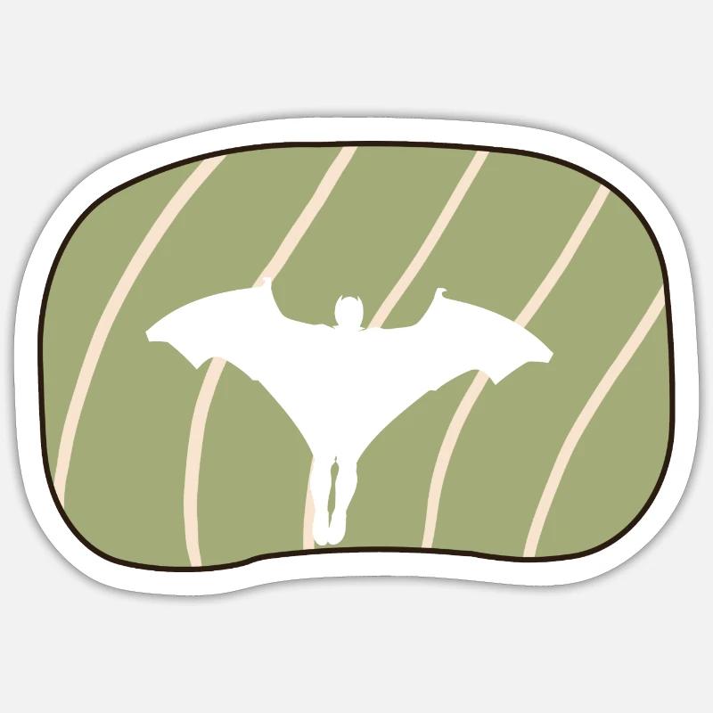 Wingsuit Flying - Sticker size S (10 x 10 cm) - white matte