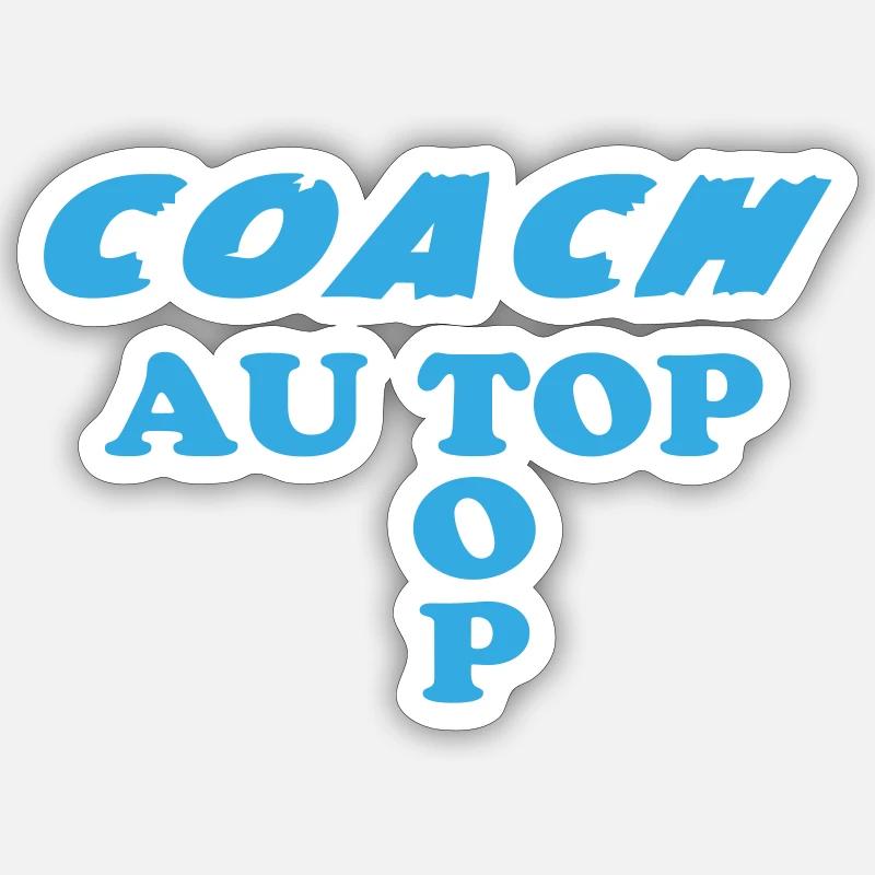 COACH au top - Sticker taille S (10 x 10 cm) - blanc mat