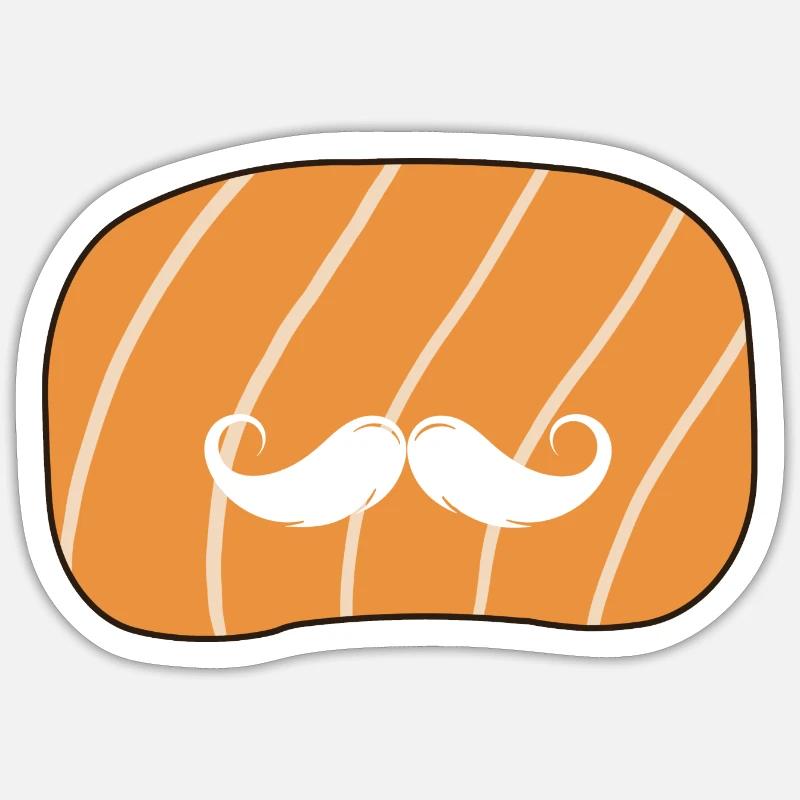 Schnurrbart Gesichtsbehaarung Sticker Größe S (10 x 10 cm)
