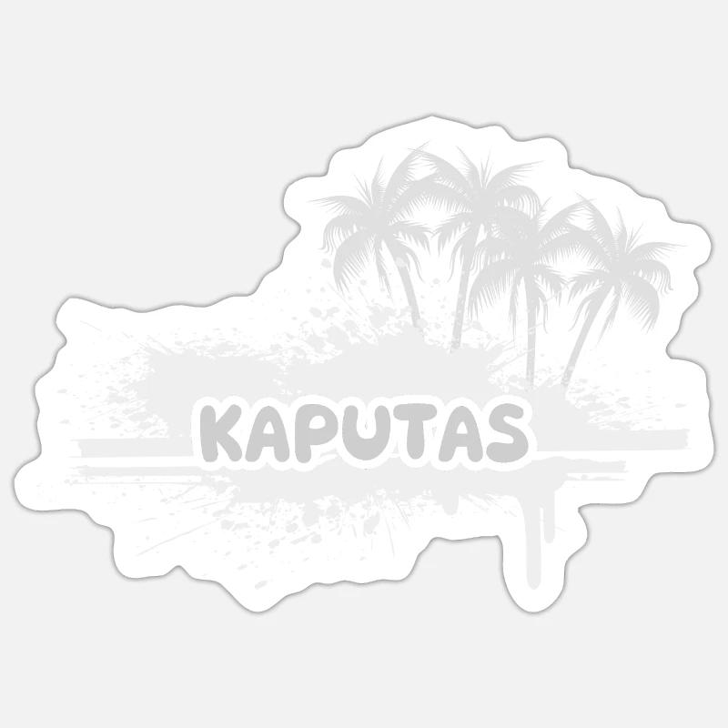 Kaputas als Urlaub - Sticker Größe S (10 x 10 cm) - Mattweiß