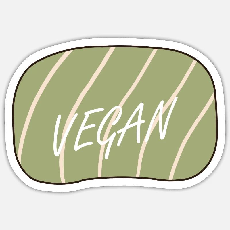Végétalien sain Sticker taille S (10 x 10 cm)