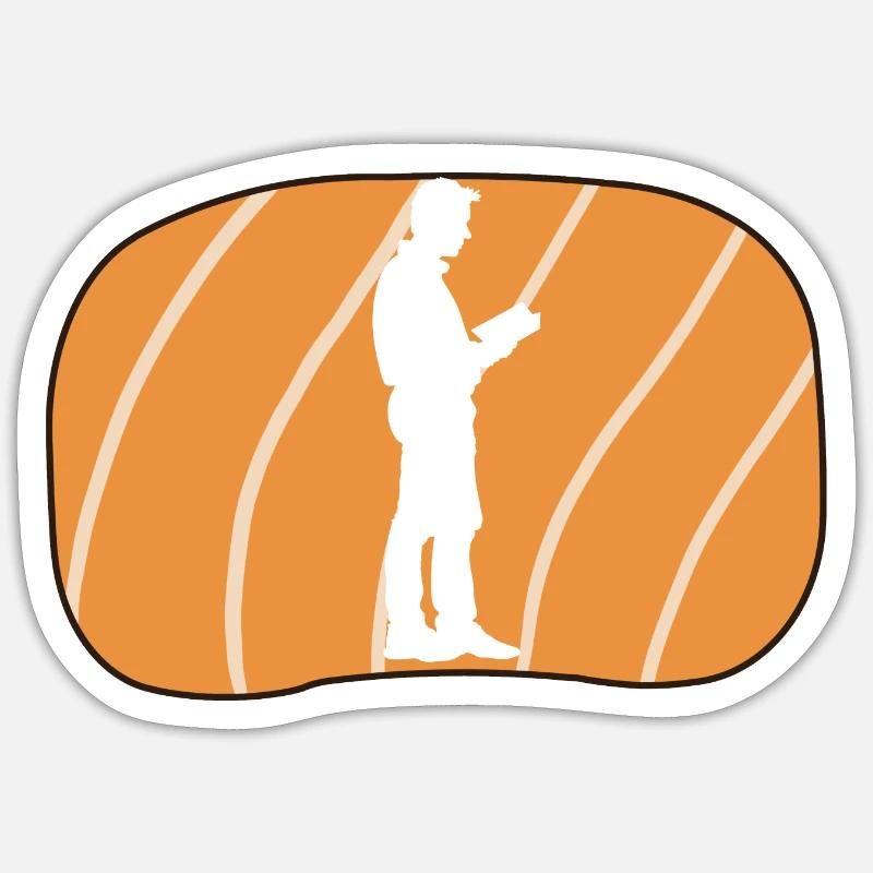 Rat de bibliothèque romain - Sticker taille S (10 x 10 cm) - blanc mat