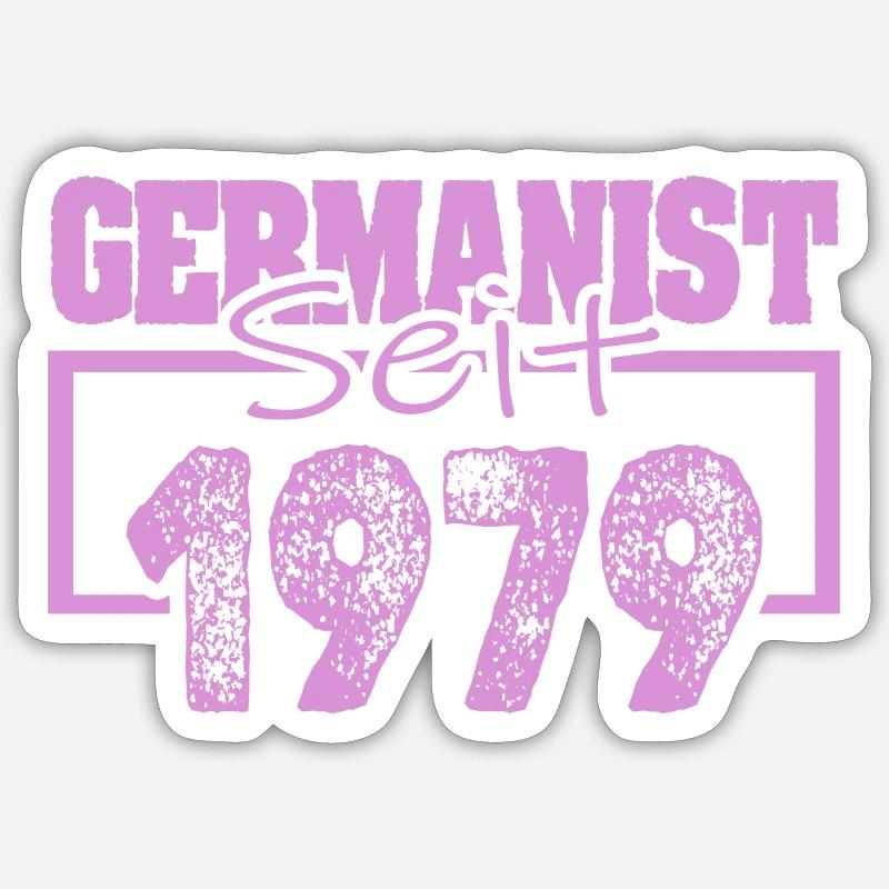 Germaniste 1979 - Sticker taille S (10 x 10 cm) - blanc mat