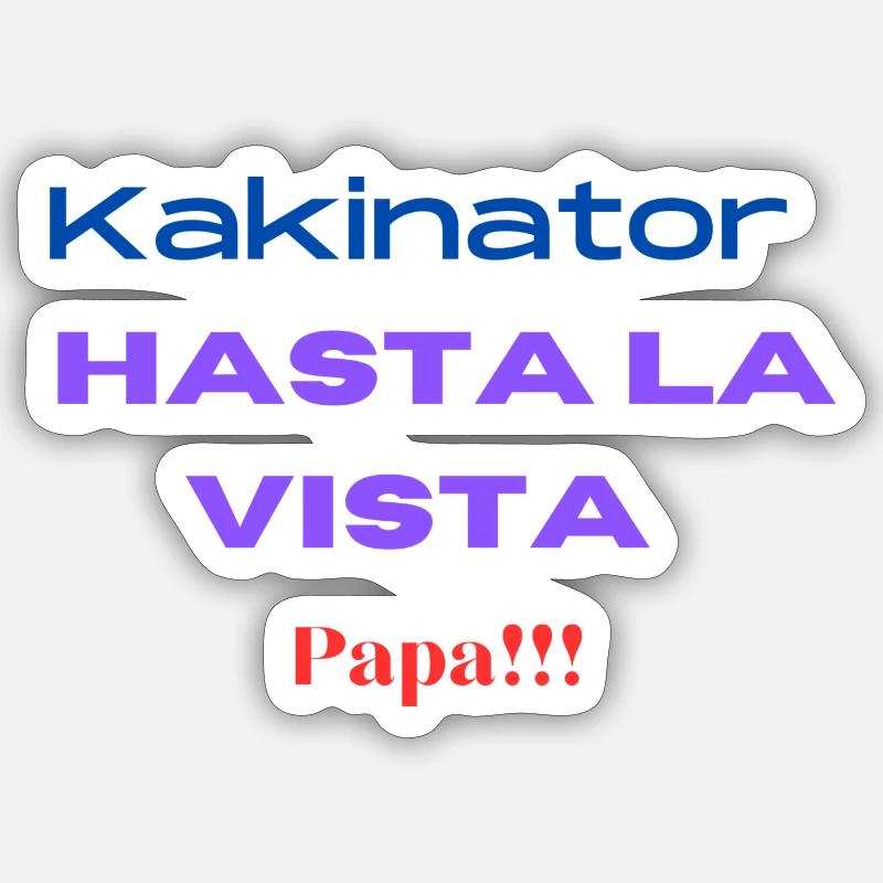 KaKinator - Sticker Größe S (10 x 10 cm) - Mattweiß