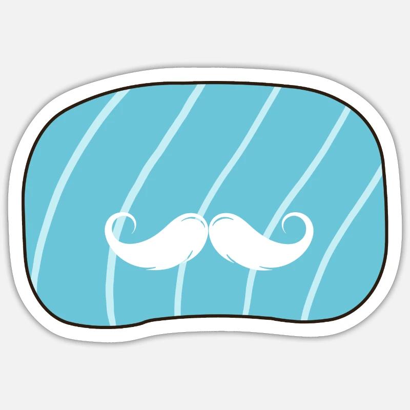 Bart November Schnurrbart - Sticker Größe S (10 x 10 cm) - Mattweiß