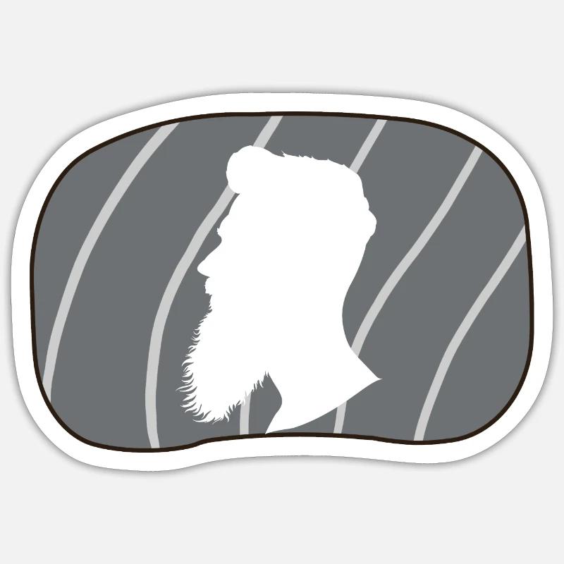 Bart Schnurrbart Sir Sticker Größe S (10 x 10 cm)