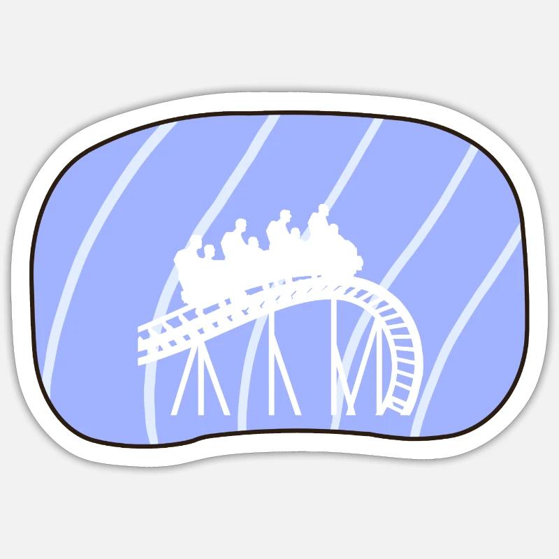 Roller Coaster Ferris Wheel Marquee Sticker size S (10 x 10 cm)