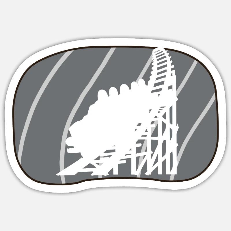 Roller coaster carnival funfair - Sticker size S (10 x 10 cm) - white matte