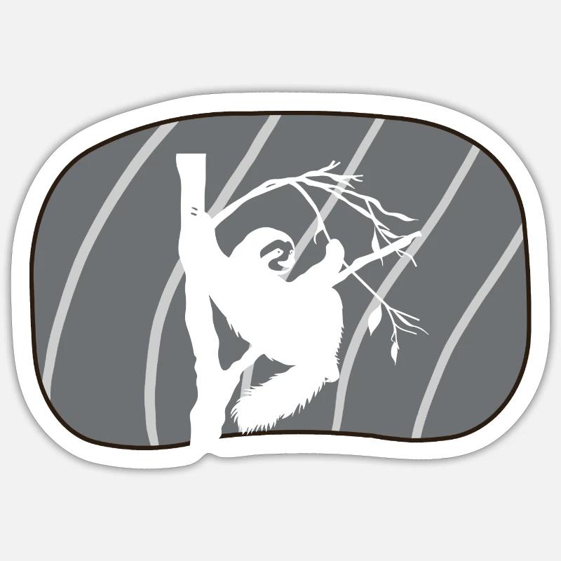 Sloth Rest Fatigue - Sticker size S (10 x 10 cm) - white matte