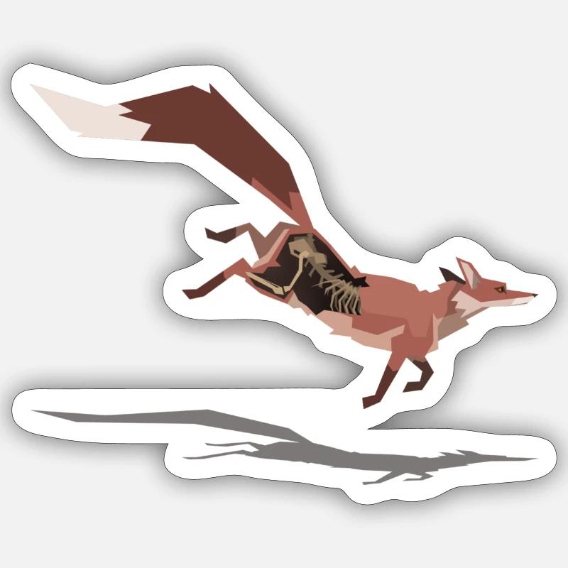 Fuchs und Vergänglichkeit Sticker Größe S (10 x 10 cm)