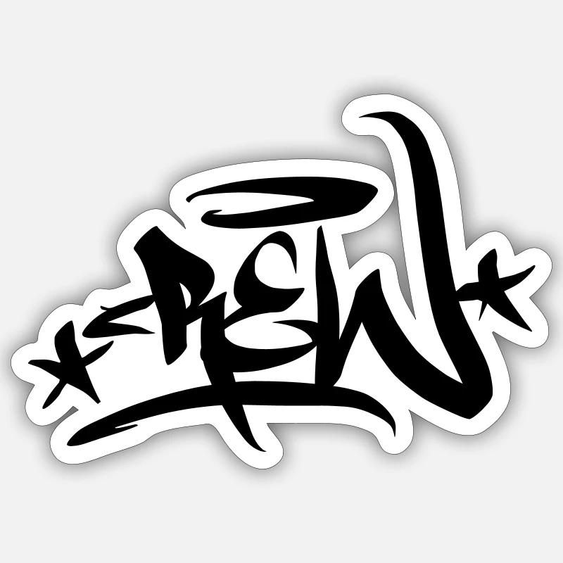 Graffiti Tag Crew Sterne 01 1C Sticker Größe S (10 x 10 cm)