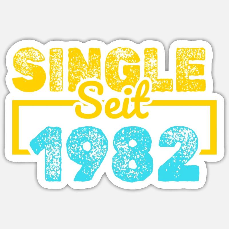 1982 - Sticker size S (10 x 10 cm) - white matte