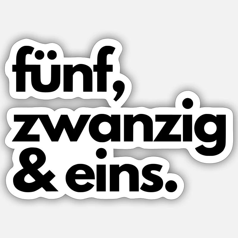 Five, Twenty & One - Sticker size S (10 x 10 cm) - white matte