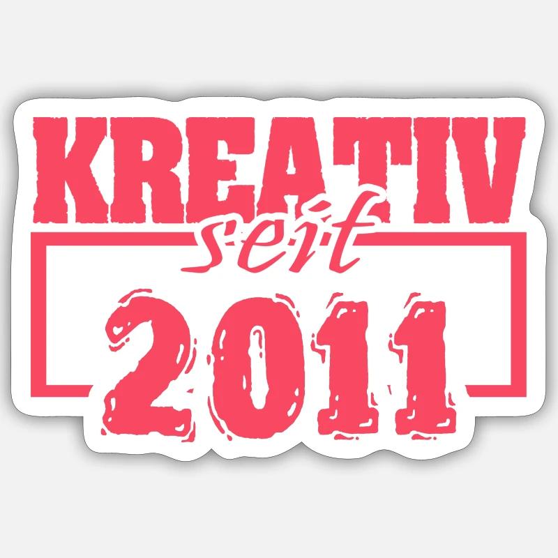 2011 - Sticker taille S (10 x 10 cm) - blanc mat