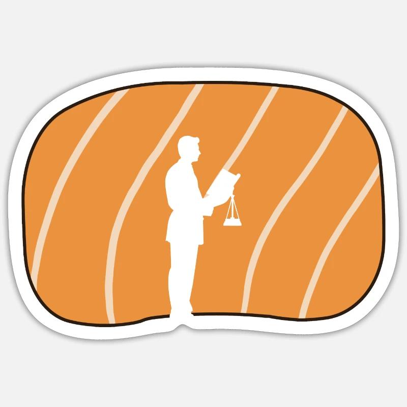 Gericht Behandlung Absatz - Sticker Größe S (10 x 10 cm) - Mattweiß