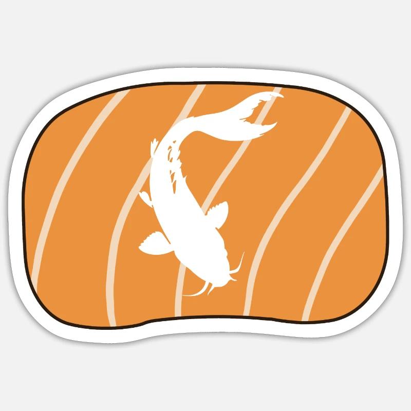 Koi Fish - Sticker size S (10 x 10 cm) - white matte
