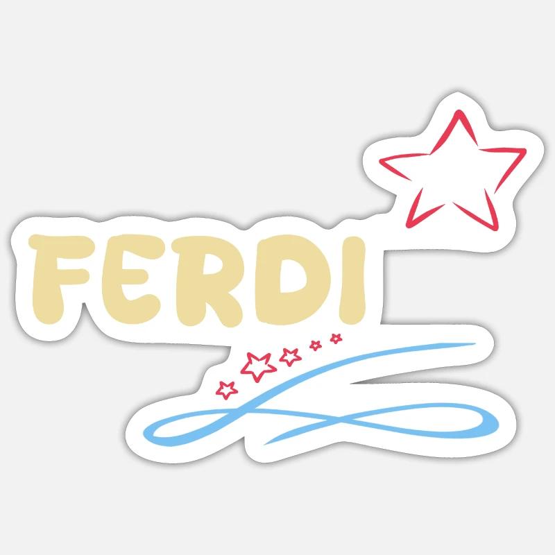 Ferdi - Sticker size S (10 x 10 cm) - white matte