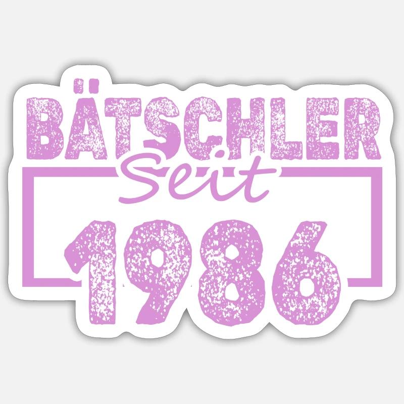 1986 - Sticker taille S (10 x 10 cm) - blanc mat