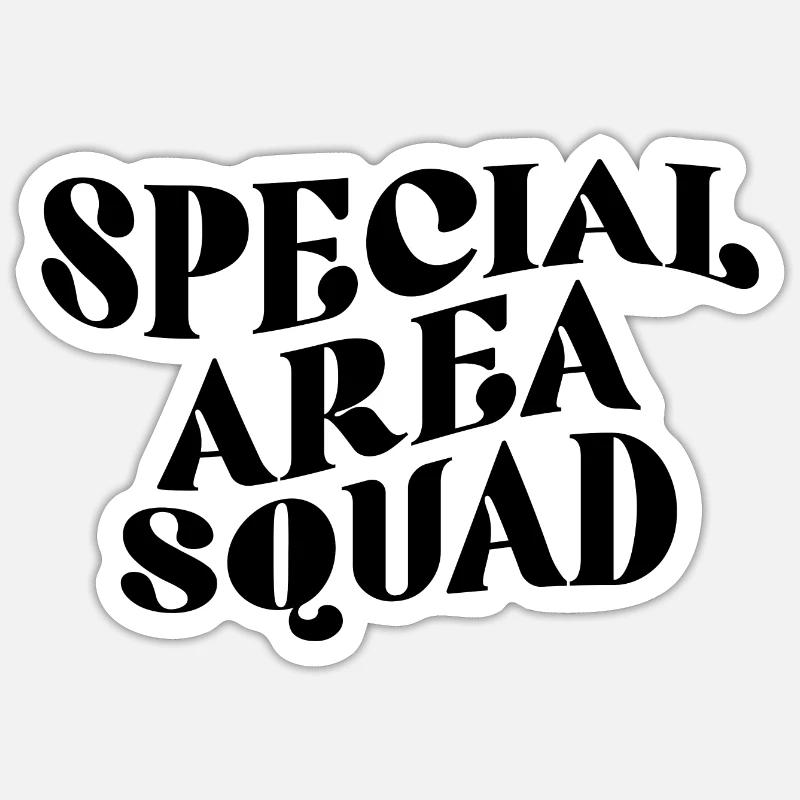 Escouade de zone spéciale 7 - Sticker taille S (10 x 10 cm) - blanc mat