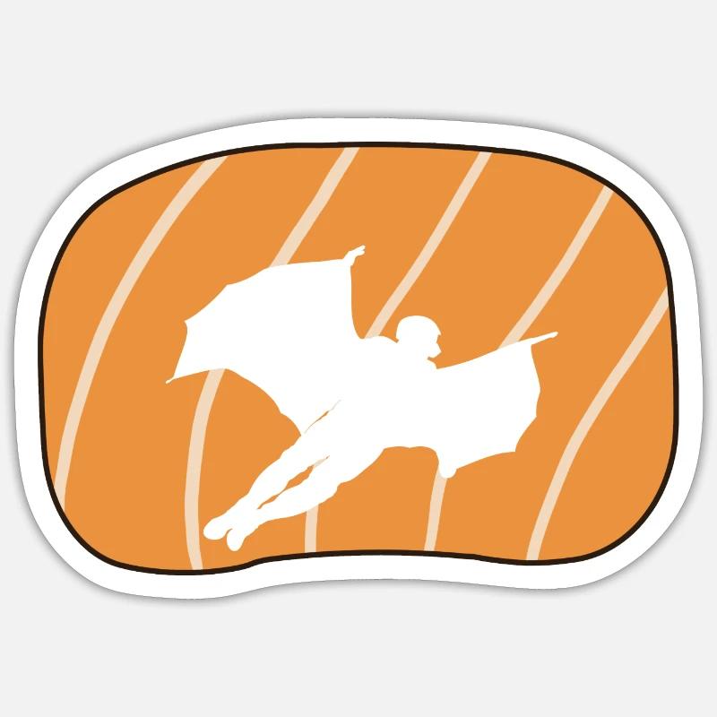 Wingsuit Flying Base Jumping Sticker size S (10 x 10 cm)