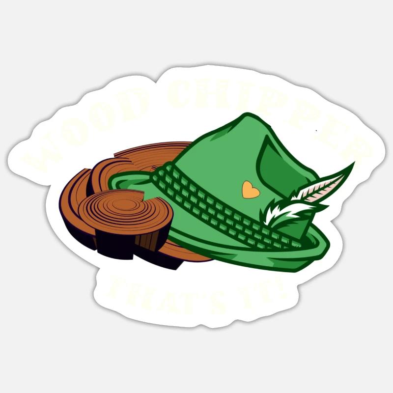 Bûcheron Sticker taille S (10 x 10 cm)