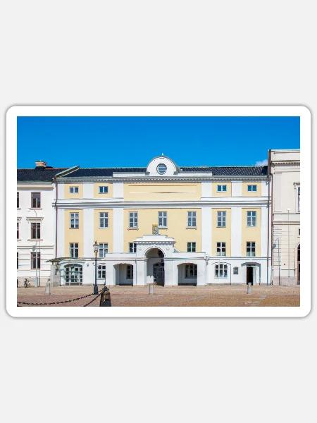 Göteborg Stadskansliet bei Gustaf Adolfs torg - Sticker Größe S (10 x 10 cm) - Mattweiß