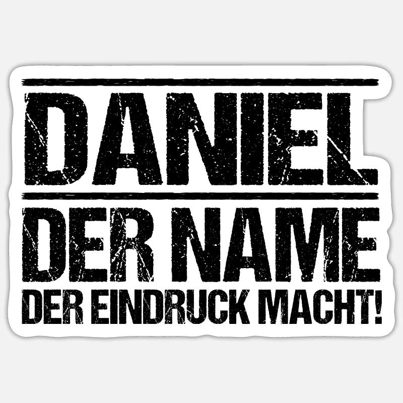 Prénom Daniel - Sticker taille S (10 x 10 cm) - blanc mat