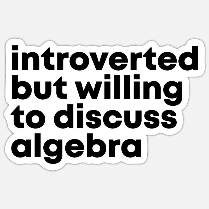 Algebra - Sticker size S (10 x 10 cm) - white matte