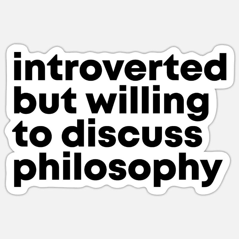 Philosophy - Sticker size S (10 x 10 cm) - white matte