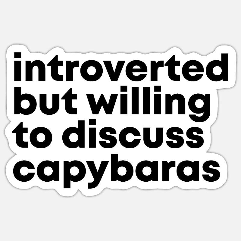 capybara - Sticker taille S (10 x 10 cm) - blanc mat