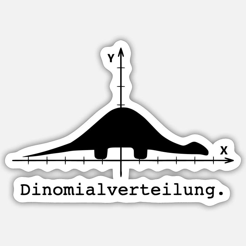 Dinomial Distribution: Dino meets Math Sticker Größe S (10 x 10 cm)