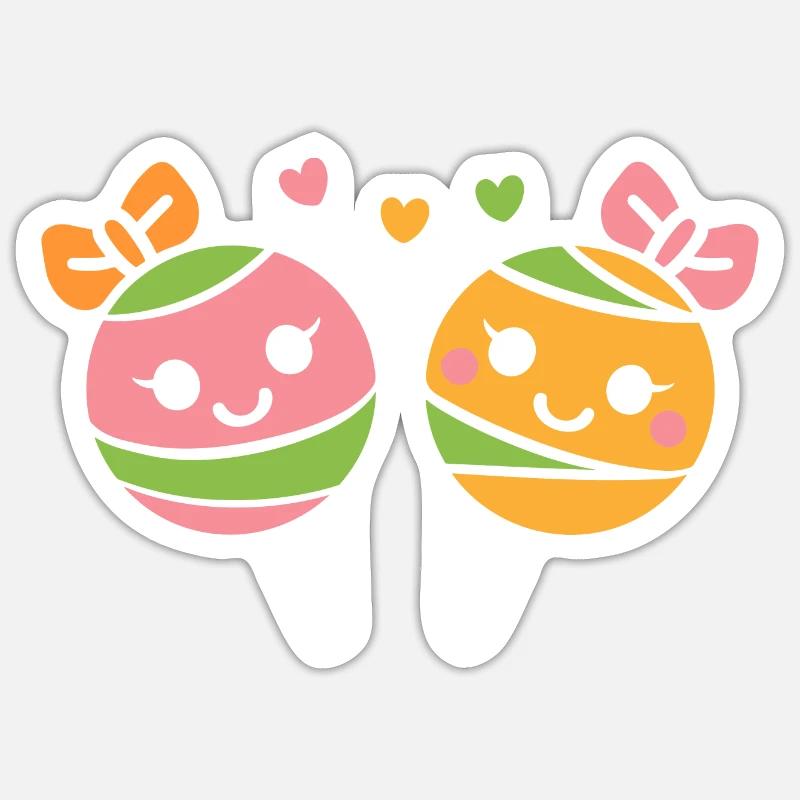candy - Sticker size S (10 x 10 cm) - white matte