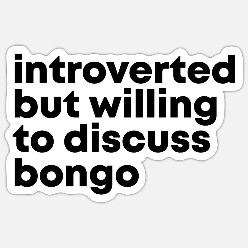 Bongo - Sticker size S (10 x 10 cm) - white matte