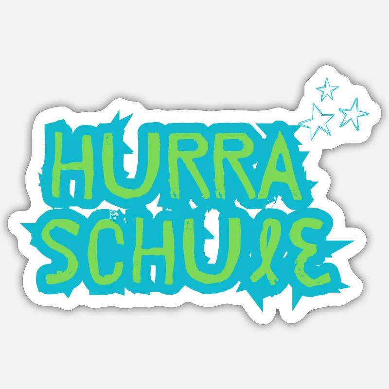Endlich Schule - Sticker Größe S (10 x 10 cm) - Mattweiß
