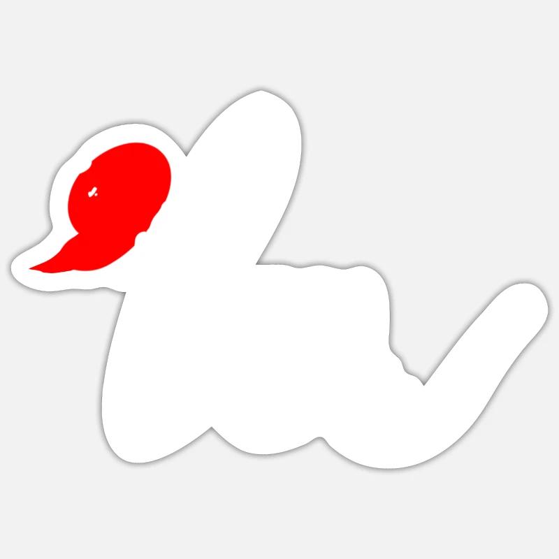 Comma La - Sticker size S (10 x 10 cm) - white matte