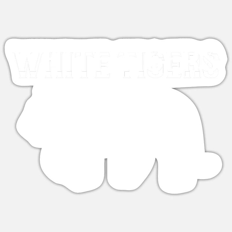 Weißer Tiger - Sticker Größe S (10 x 10 cm) - Mattweiß