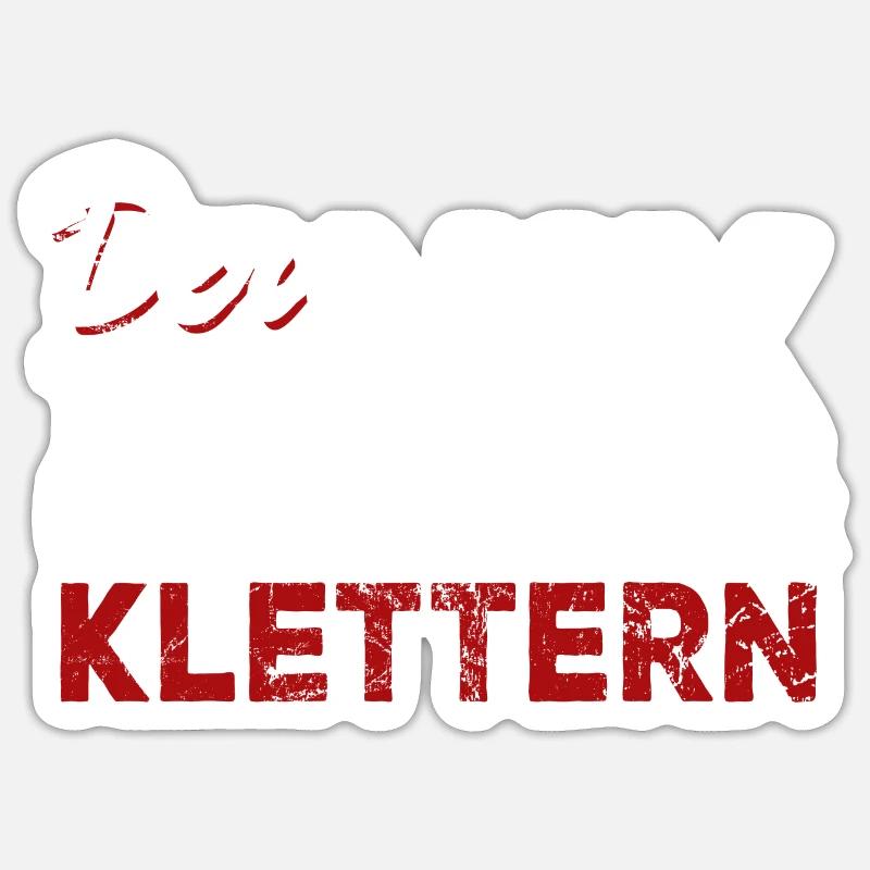 Der tut nix der will nur klettern - Spruch Sticker Größe S (10 x 10 cm)