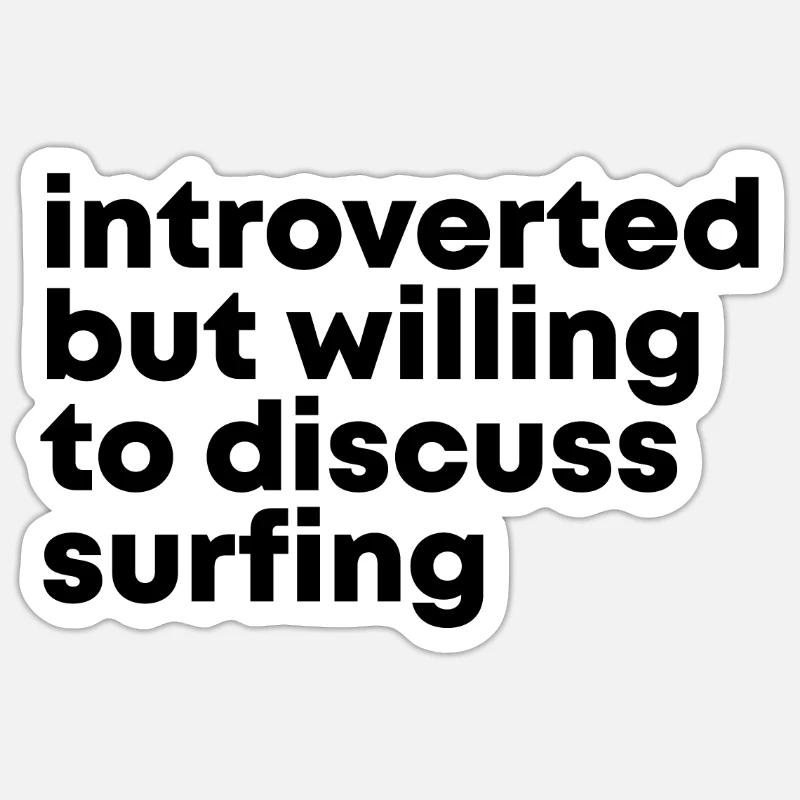 Surf - Sticker size S (10 x 10 cm) - white matte