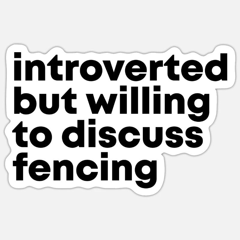 Fencing - Sticker size S (10 x 10 cm) - white matte