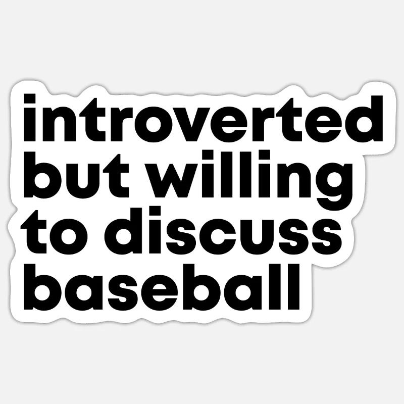 Base-ball - Sticker taille S (10 x 10 cm) - blanc mat