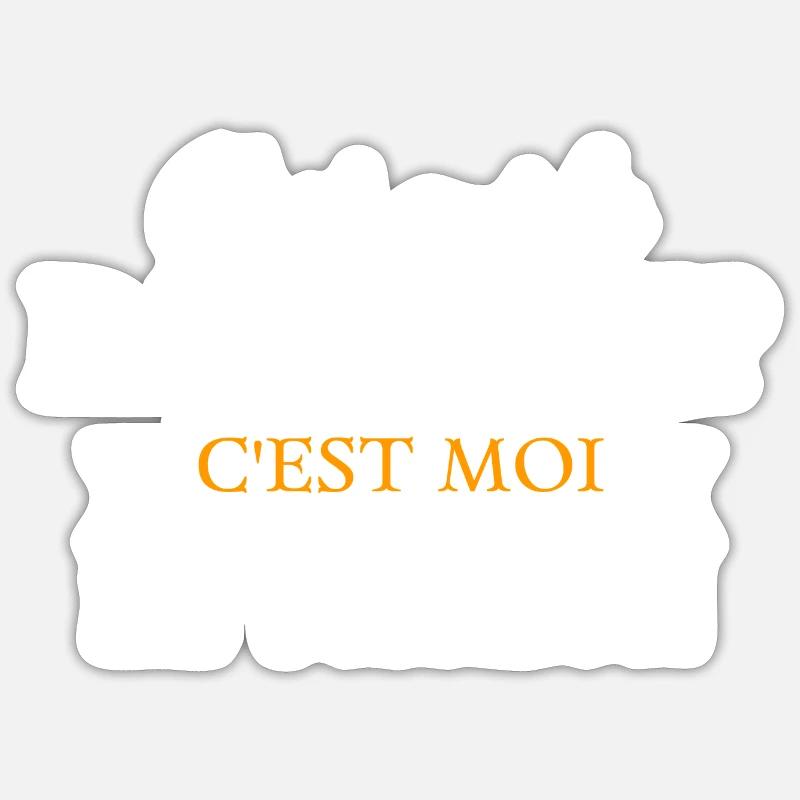 T-shirt c'est qui le patron C'est moi le patron! - Sticker taille S (10 x 10 cm) - blanc mat