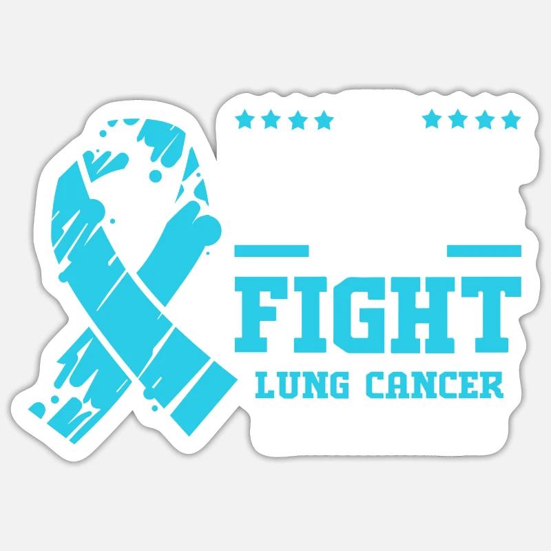 Lungenkrebs Ehemann Sticker Größe S (10 x 10 cm)