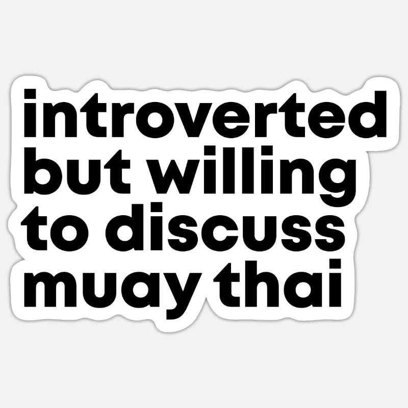 Muay Thaï - Sticker taille S (10 x 10 cm) - blanc mat